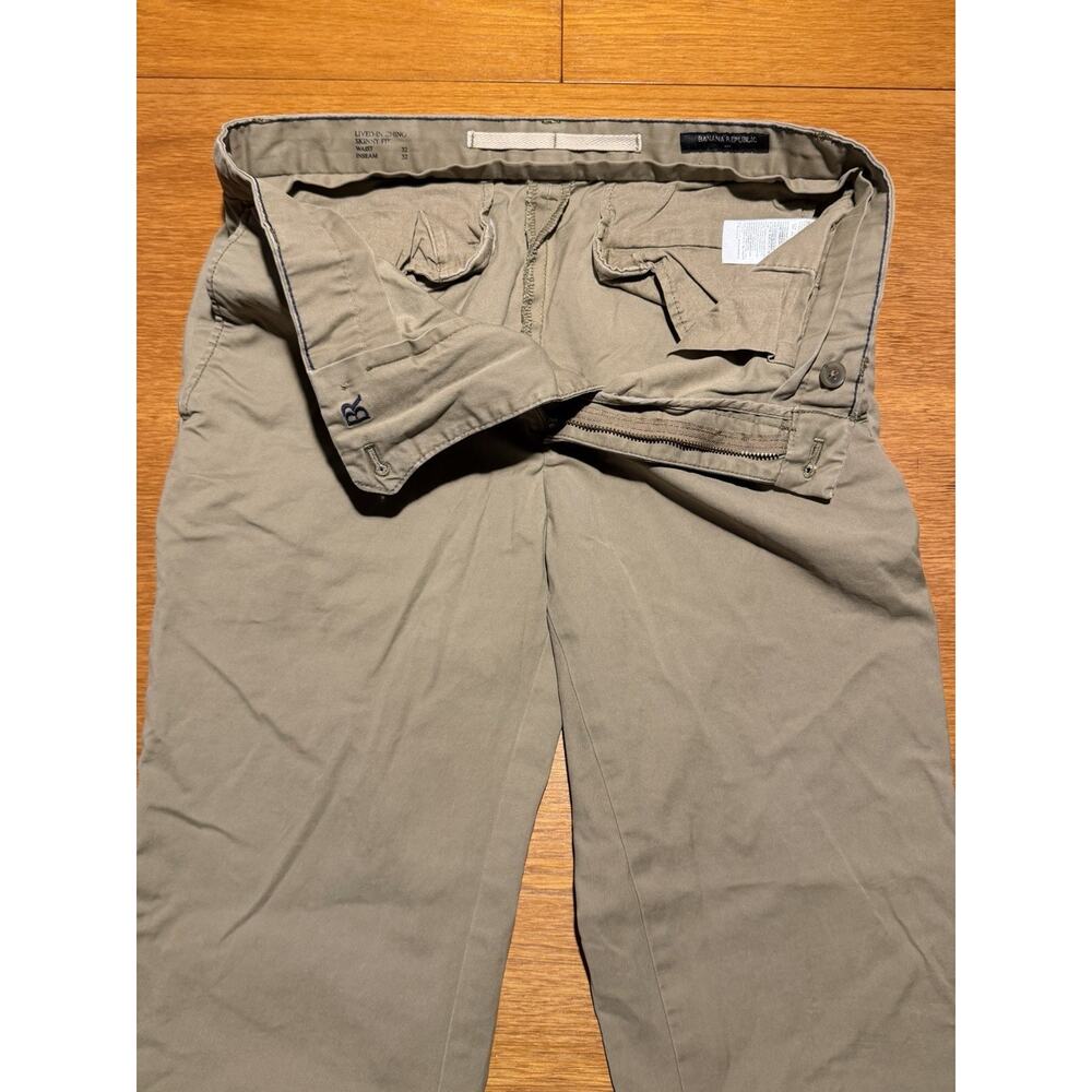 Banana Republic Lived-In Chino Skinny Fit Pants Men’s Size 32x32 Khaki Brown - Picture 3 of 12